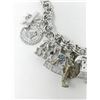 Image 2 : 7" Sterling Silver Charm Bracelet with 13 Charms