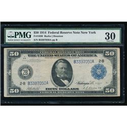 1914 $50 New York Federal Reserve Note PMG 30