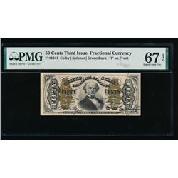 50 Cent Third Issue Fractional Note PMG 67EPQ