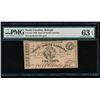 Image 1 : 1863 Five Cent Raleigh NC Obsolete Note PMG 63EPQ