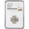 Image 1 : 1952-D Roosevelt Dime Coin NGC MS66FT