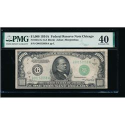1934A $1000 Chicago Federal Reserve note PMG 40