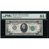 Image 1 : 1928 $20 San Francisco Federal Reserve Note PMG 64EPQ