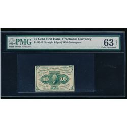 10 Cent First Issue Fractional Note PCGS 63EPQ