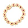 Image 1 : Plated 18KT Yellow Gold 8.00ctw Ruby Bracelet