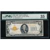 Image 1 : 1928 $100 Gold Certificate PMG 35