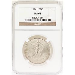 1941 Walking Liberty Half Dollar Coin NGC MS63