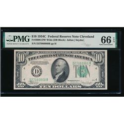 1934C $10 Cleveland Federal Reserve Note PMG 66EPQ