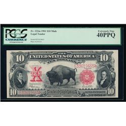 1901 $10 Bison Legal Tender Note PCGS 40PPQ