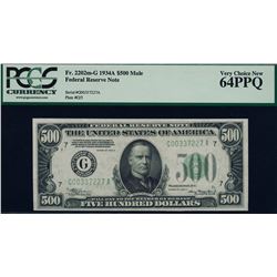 1934A $500 Chicago Federal Reserve Note PCGS 64PPQ