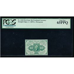 10 Cent First Issue Fractional Note PCGS 65PPQ
