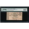 Image 1 : 1862 Ten Cent Raleigh NC Obsolete Note PMG 64EPQ