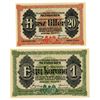 Image 2 : Imperial & Royal Internment Camp in Nezsider. 1916. Lot of 2 Issued POW Notes.
