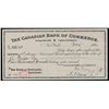 Image 1 : Canadian Bank of Commerce, 1894, £1000 Pounds 2nd of Exchange.