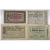 Image 1 : Various German Issuers. 1923. Lot of 4 High Denomination Issued Notes.