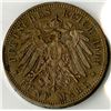 Image 2 : Saxony, 1909, 5 Mark, KM#1269, XF to Choice XF.