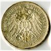Image 2 : Wurttemberg, 1913 F, 5 Mark, KM#633, AU Condition But Previously Cleaned