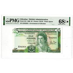 Government of Gibraltar, 1988 Very possibly the Highest Graded Issued Banknote.