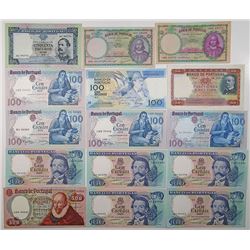 Banco De Portugal, 1946 to 1981 Banknote Assortment.