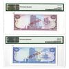 Image 2 : Central Bank of Trinidad & Tobago. ND (1985). Lot of 2 Specimen Notes.