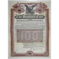 Hamilton Club 1901 Specimen Bond