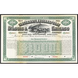 Cincinnati, Indianapolis, St. Louis & Chicago Railway Co., 1899-1900 Specimen Bond.