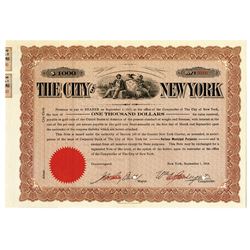 City of New York 1914 Specimen Bond