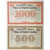Image 1 : State of North Carolina, ca.1889-1900 Specimen Registered Bond Pair