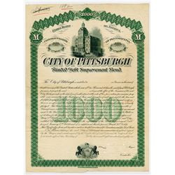 City of Pittsburgh, 1881 Proof Bond