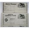 Image 1 : Bank of Syracuse Remainder Check & Syracuse National Bank Proof Check ca.1850's to 1860's.