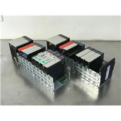 (2) ALLEN BRADLEY 1756-A10 10 SLOT CHASSIS W/ MODULES