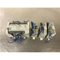 ALLEN BRADLEY 1762-L40BXB MICRO LOGIX 1200 W/ 1762-OB16 MODULES