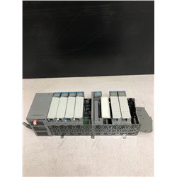 ALLEN BRADLEY SLC500 1746-P2 RACK WITH CARTRIDGES AS SHOWN