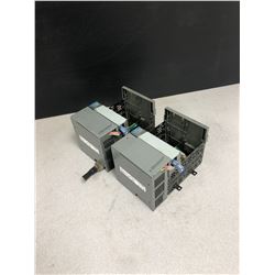 (2) ALLEN-BRADLEY 1746-P1_SER. A_SLC 500 POWER SUPPLY RACK_WITH MODULES AS SHOWN