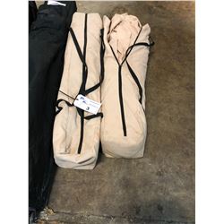 2 BEIGE FOLDING TENTS