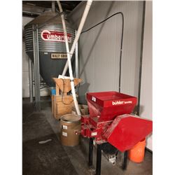 MALT STORAGE SILO WITH BUHLER/FARMKING X85C ROLLER MILL, AND SHOP BUILT ROLLER MILL