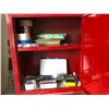 Image 1 : RED TOOL CABINET WITH ASSORTED CONTENTS