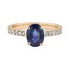 Image 2 : 1.86 ctw Sapphire and Diamond Ring - 18KT Rose Gold