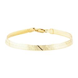 Silk Herringbone Chain Bracelet - 14KT Yellow Gold