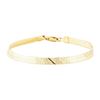 Image 1 : Silk Herringbone Chain Bracelet - 14KT Yellow Gold