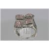 Image 6 : 1.43 ctw Pink and White Diamond Ring - 18KT White Gold