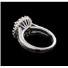 Image 3 : 3.54 ctw Tanzanite and Diamond Ring - 14KT White Gold