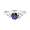 Image 2 : 1.44 ctw Sapphire and Diamond Ring - 18KT White Gold
