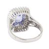 Image 3 : 3.03 ctw Sapphire and Diamond Ring - 14KT White Gold
