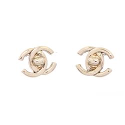 Chanel Vintage CC Turn-Lock Clip-On Earrings
