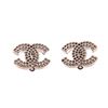 Image 1 : Chanel Vintage Silver CC Mini Holes Clip On Earrings