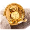 Image 3 : Chanel Vintage Gold CC Round Hammered Disc Clip On Earrings
