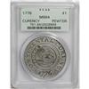 Image 3 : 1776 $1 Continental Dollar, CURENCY, Pewter MS64 PCGS. 