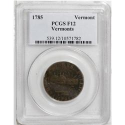 1785 COPPER Vermont Copper, VERMONTS Fine 12 PCGS. Ryd 