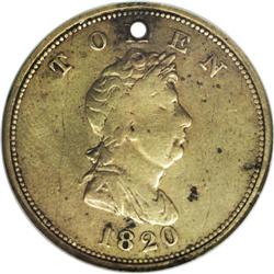 1820 North West Company Brass Token--Genuine--NCS. Bree 